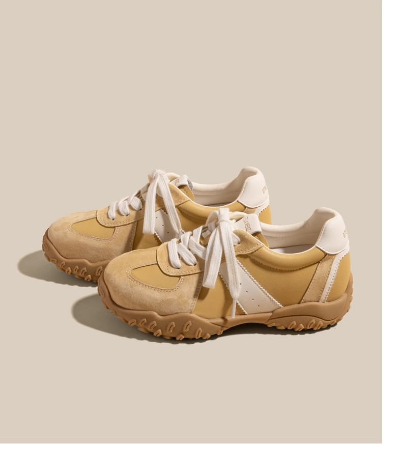 小个子7cm内增高真皮德训鞋女鞋2025春夏新款厚底运动休闲阿甘鞋详情14