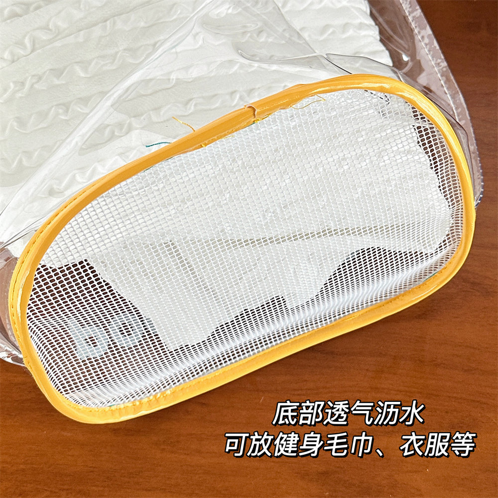 腾亿高颜值果冻沙滩包卡通手提包可爱透明防水旅行手提单肩包批发详情10