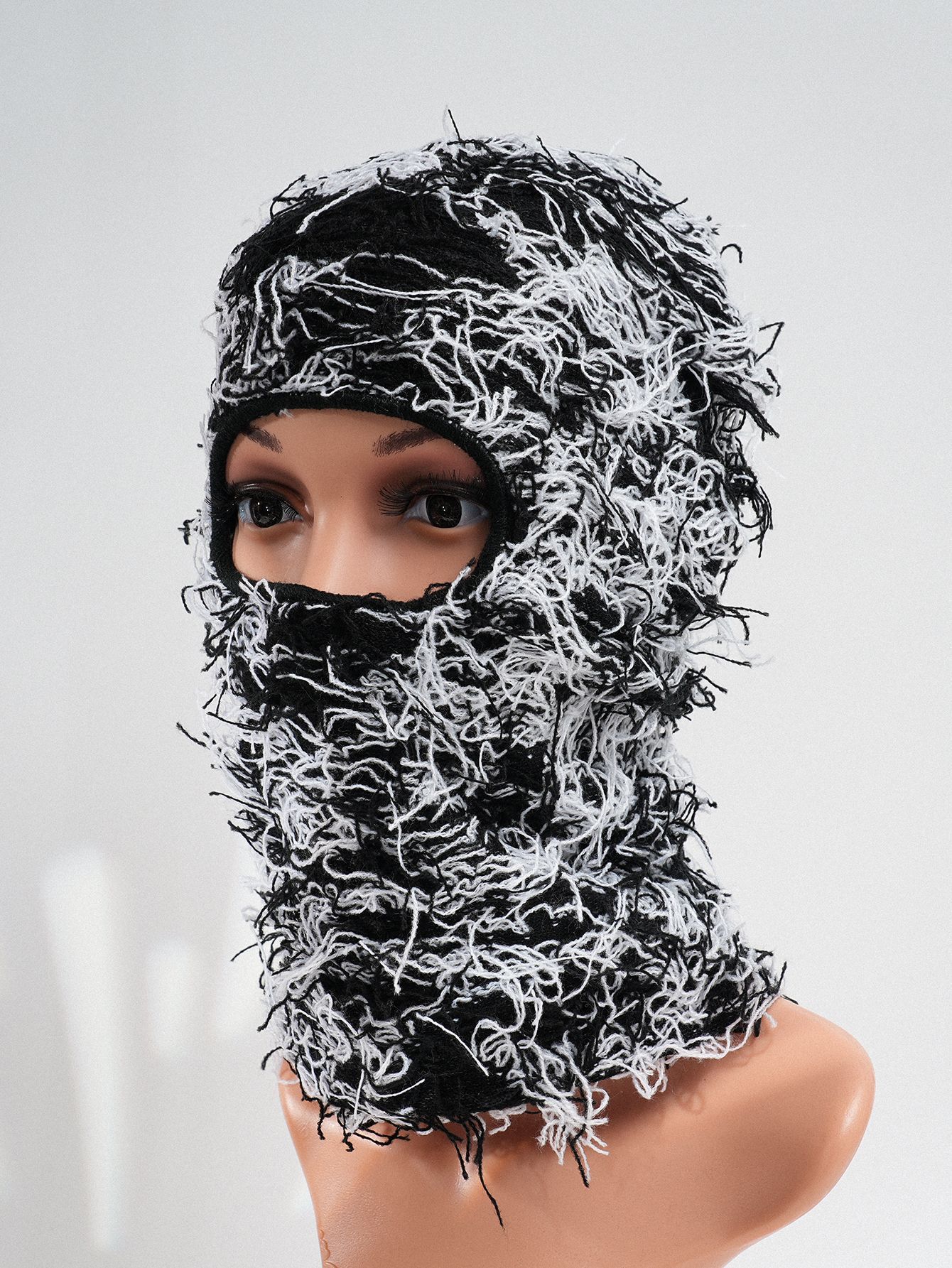 跨境爆款男女皆可佩戴针织仿旧迷彩蒙脸防寒滑雪针织面罩防冻保暖详情10