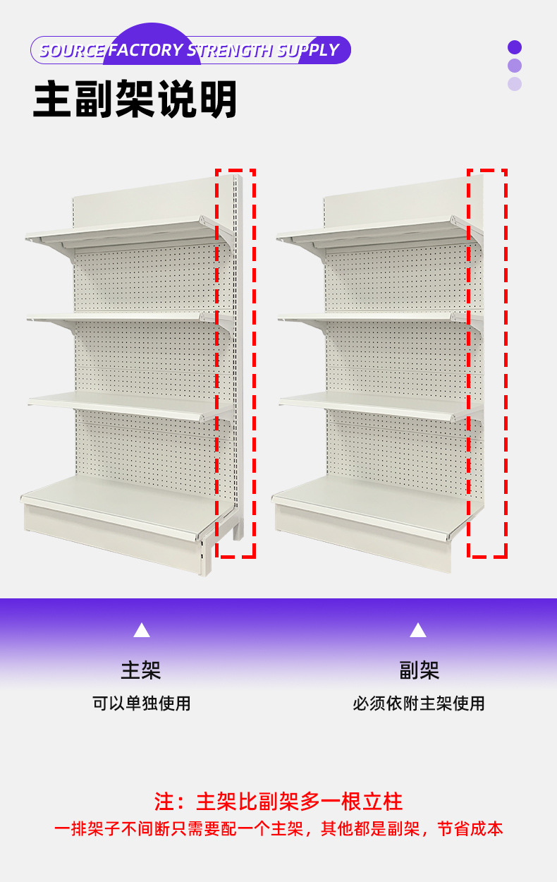 货架超市加厚便利店货架单双面多层洞板药店文具店超市货架展示架详情9