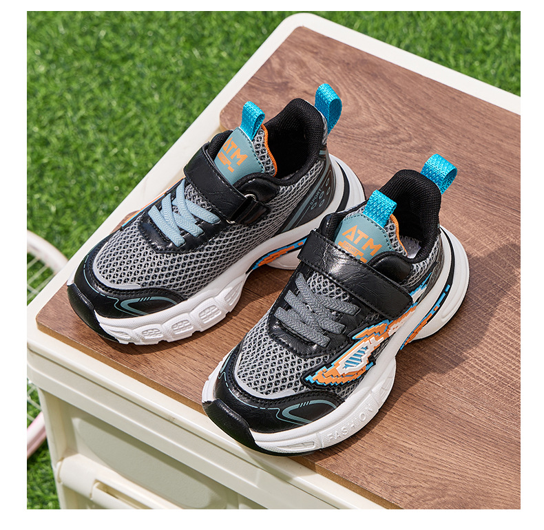 儿童运动鞋男女童老爹鞋2025春秋透气网面中童轻便软底跑步男童鞋详情15