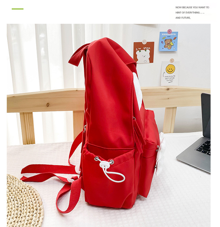 可爱少女小众自制五角星双肩包百搭大学生书包女休闲高中背包详情43