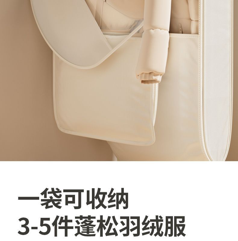 Cross-border twill Oxford fabric storage bag, home down jacket hanging bag, no need for air extraction, compressible overcoat suit dust cover pic 14