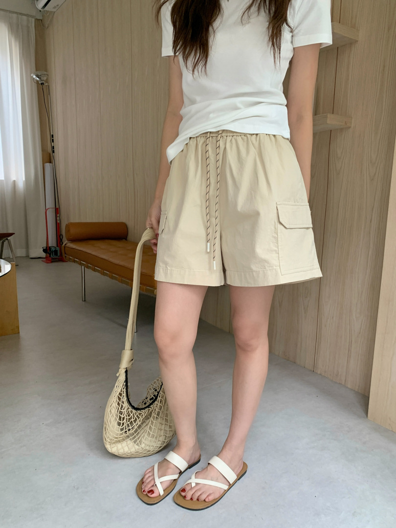 GAGD Japanese-style casual workwear shorts for women, Korean high-waisted loose, slimming, tight-waisted wide-leg shorts pic 17