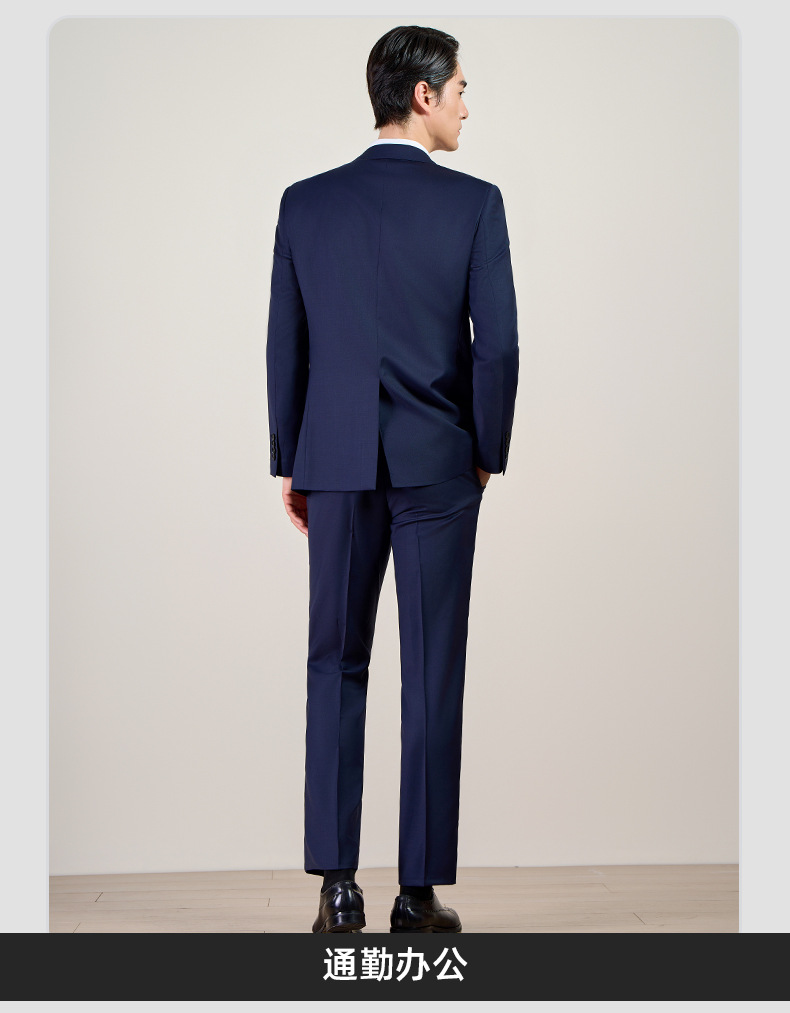 男士西装套装高级感正装混纺羊毛可机洗伴郎服婚礼定制西服外套男详情12