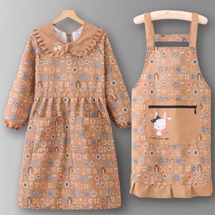 Customized cross-border canvas aprons, waterproof, oil-proof and stain-proof, coffee and milk tea shop waistbands, home kitchen work uniforms for foreign trade pic 8