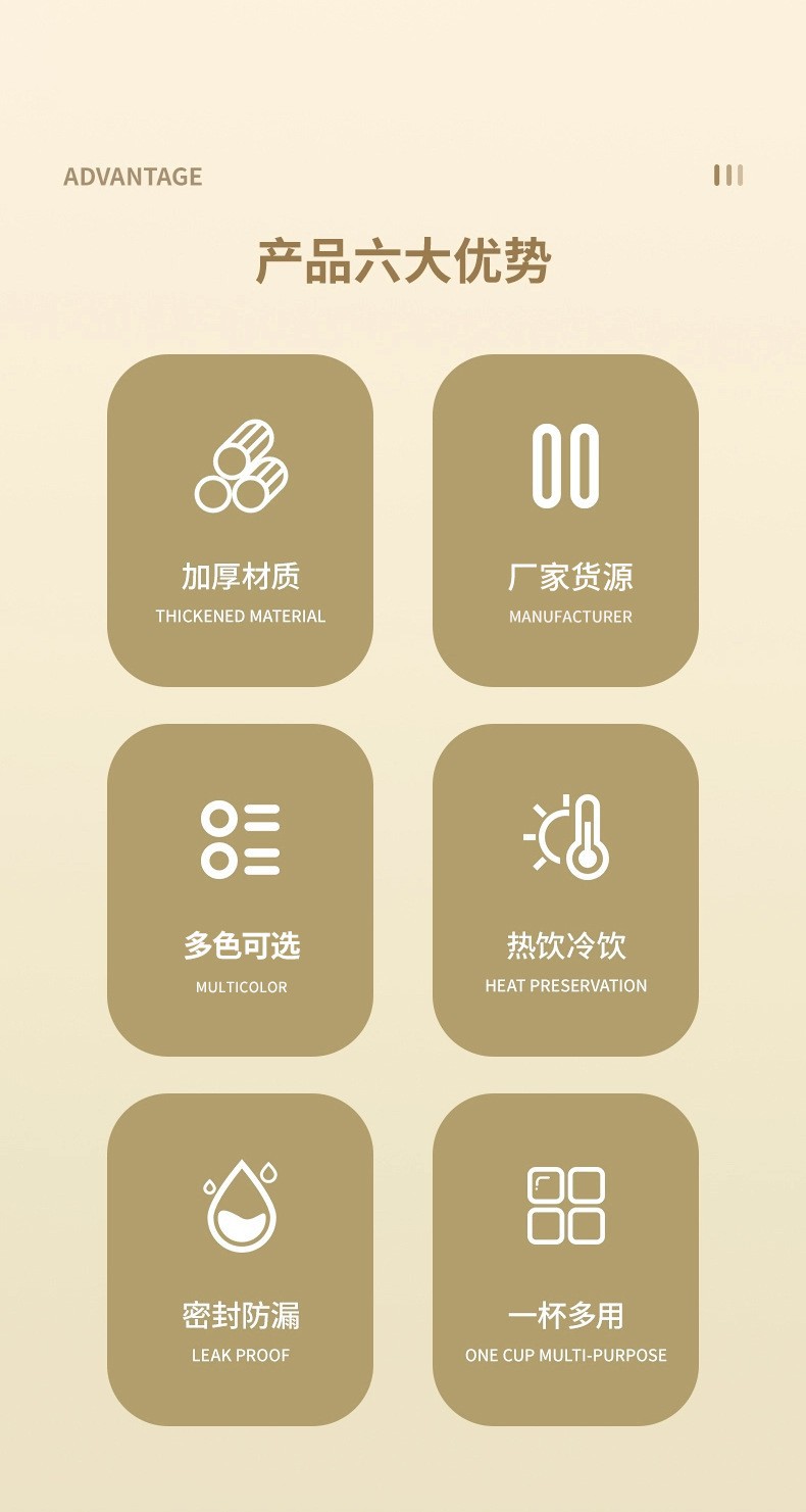 跨境新款二代高颜值保温杯不锈钢马卡龙色便携可爱冰霸杯吸管水杯详情2