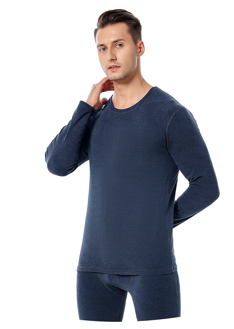 Double-sided Pearl Fleece seamless thermal underwear set for men, fleece close-fitting base layer high-quality underwear pic 17