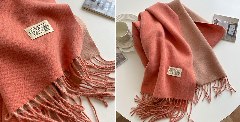 跨境双面仿羊绒围巾女冬季保暖情侣高级感中长款围脖纯色百搭披肩详情52