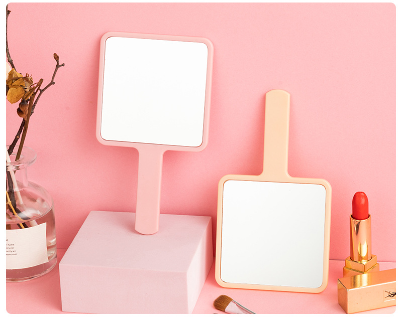 新款美妆福利礼品定制方形手持化妆镜随身便携女生桌面化妆小镜子详情16