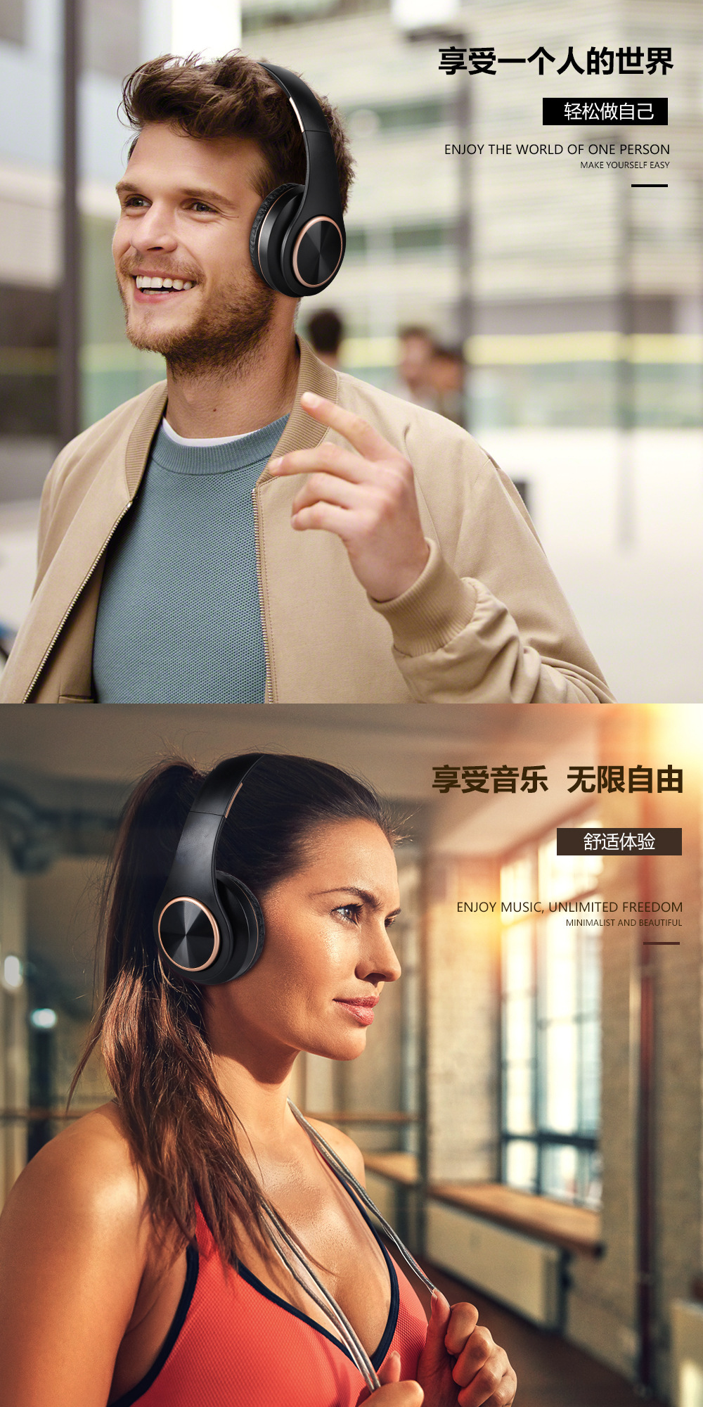 Ultra-long battery life, ANC noise-cancelling, portable, foldable, soft, large ear cup over-ear Bluetooth headphones, wireless gaming headphones pic 8
