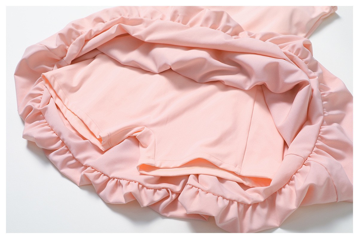 假两件防走光运动户外一体式短裙女带口袋运动短裤花苞速干网球服详情7