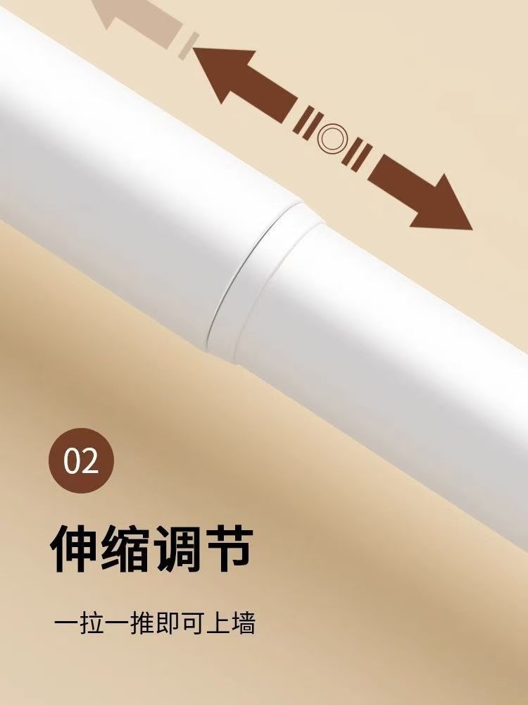 免打孔伸缩杆晾衣杆多功能伸缩杆窗帘杆挂衣杆阳台家用浴帘杆单杆详情16