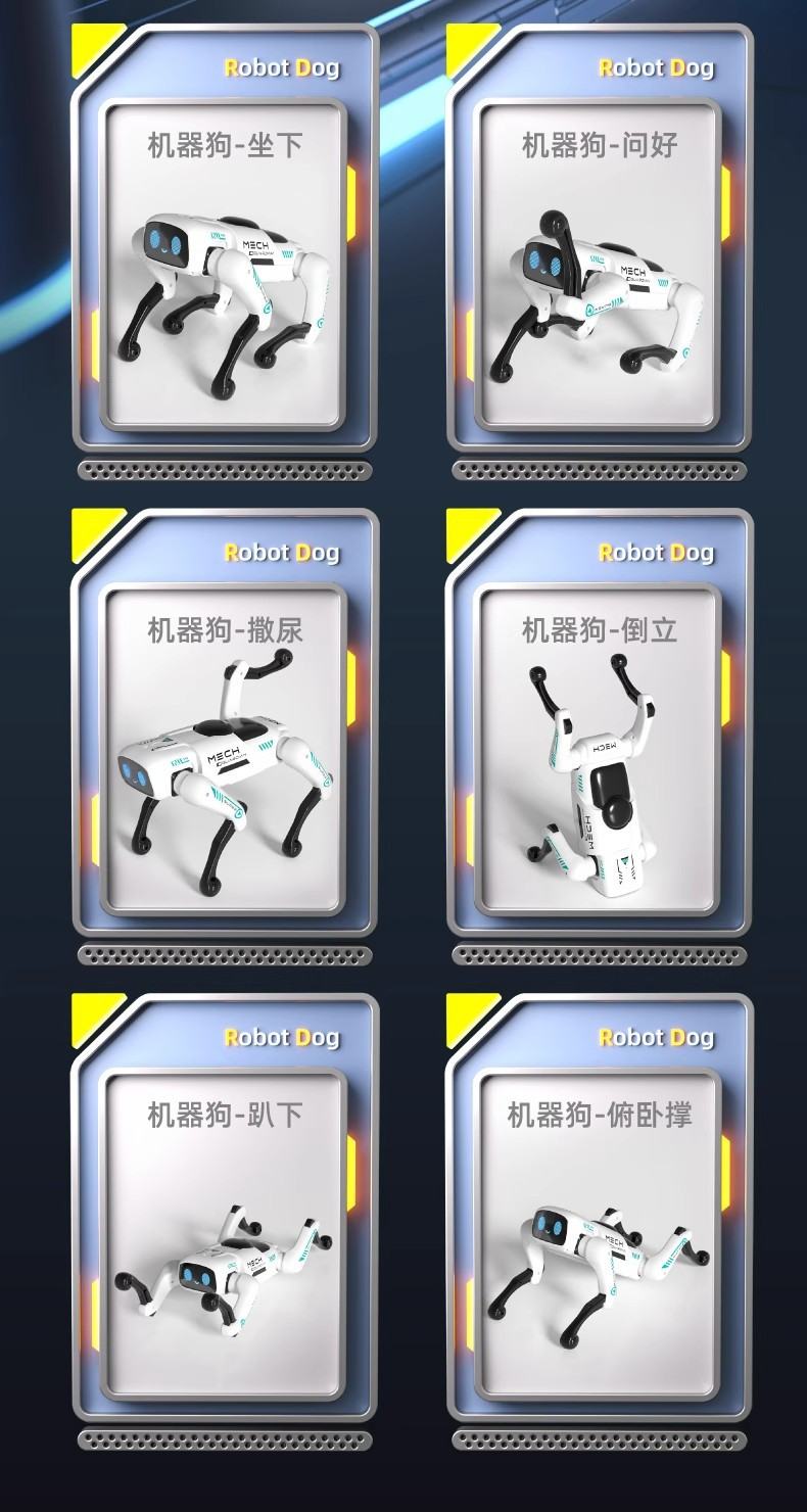 AI intelligent robot dog voice dialogue LED light high-tech APP remote control programming story dancing boys and girls toys pic 4