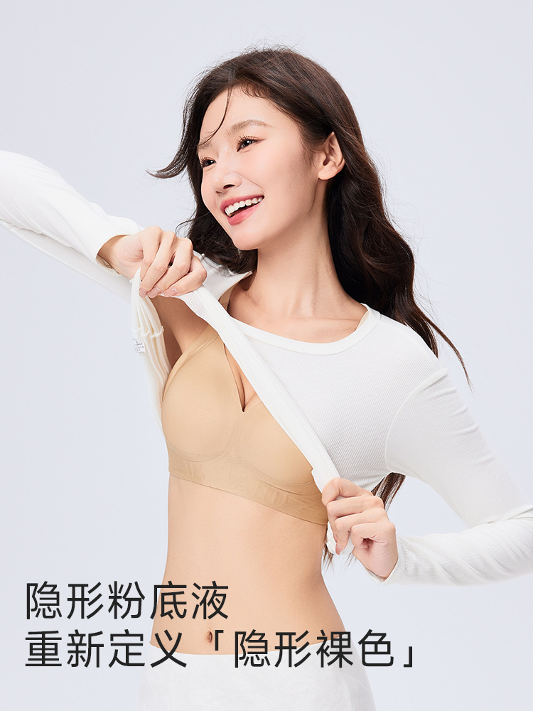 裸感普拉提无痕内衣女士软支撑小胸聚拢显大侧收副乳防下垂服装模特展示道具详情12