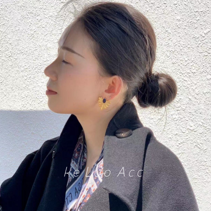 原创天然宝石耳环欧美精致复古耳饰轻奢高级感小众翅膀水滴耳环女详情36