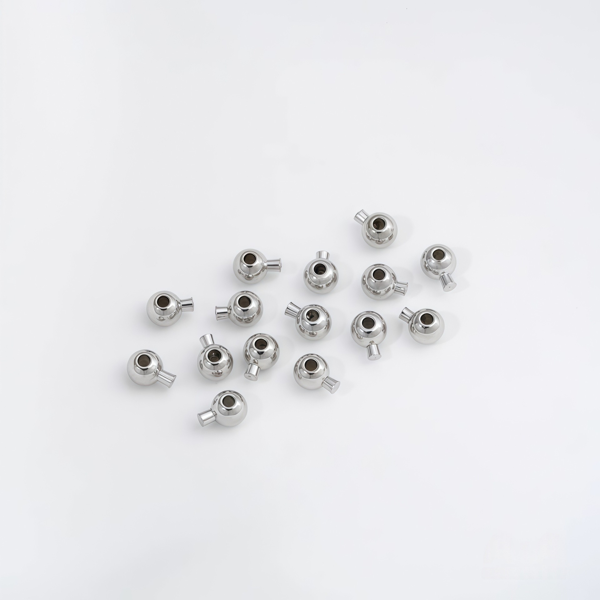 18K金高保色3.0高压锅收尾按扣定位珠手工diy串珠材料手链项链配详情10