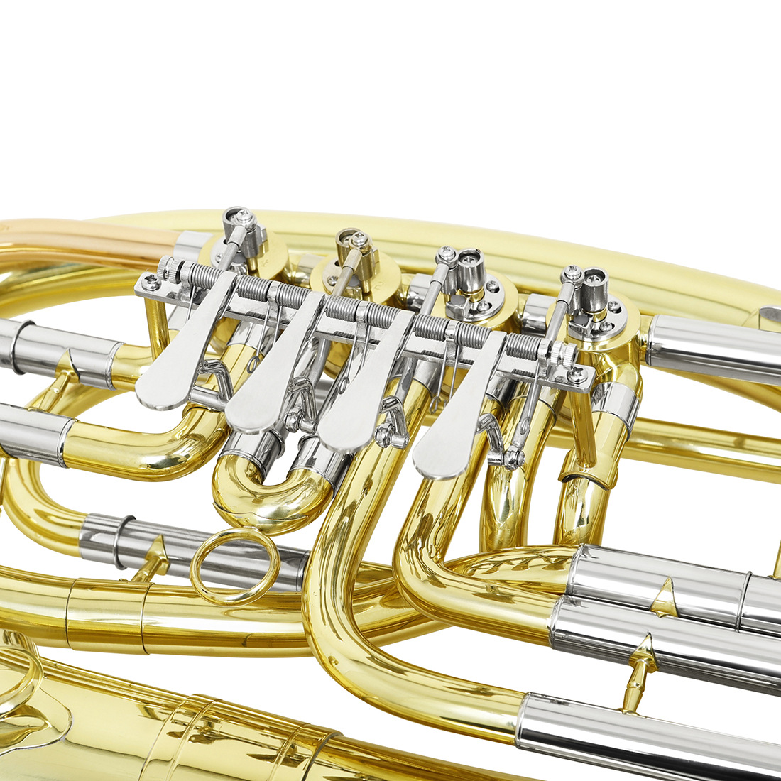 Wholesale of SLADE phosphor bronze four-key flat keyboard bass horn, school band horn, brass instruments, 4-key flat keyboard horn, large holding horn pic 15