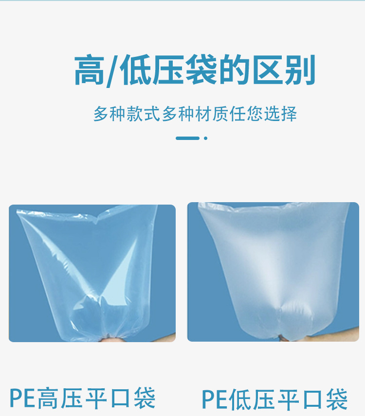 高压平口袋透明食品防尘防潮包装袋加厚塑料高压pe平口袋大号批发详情7