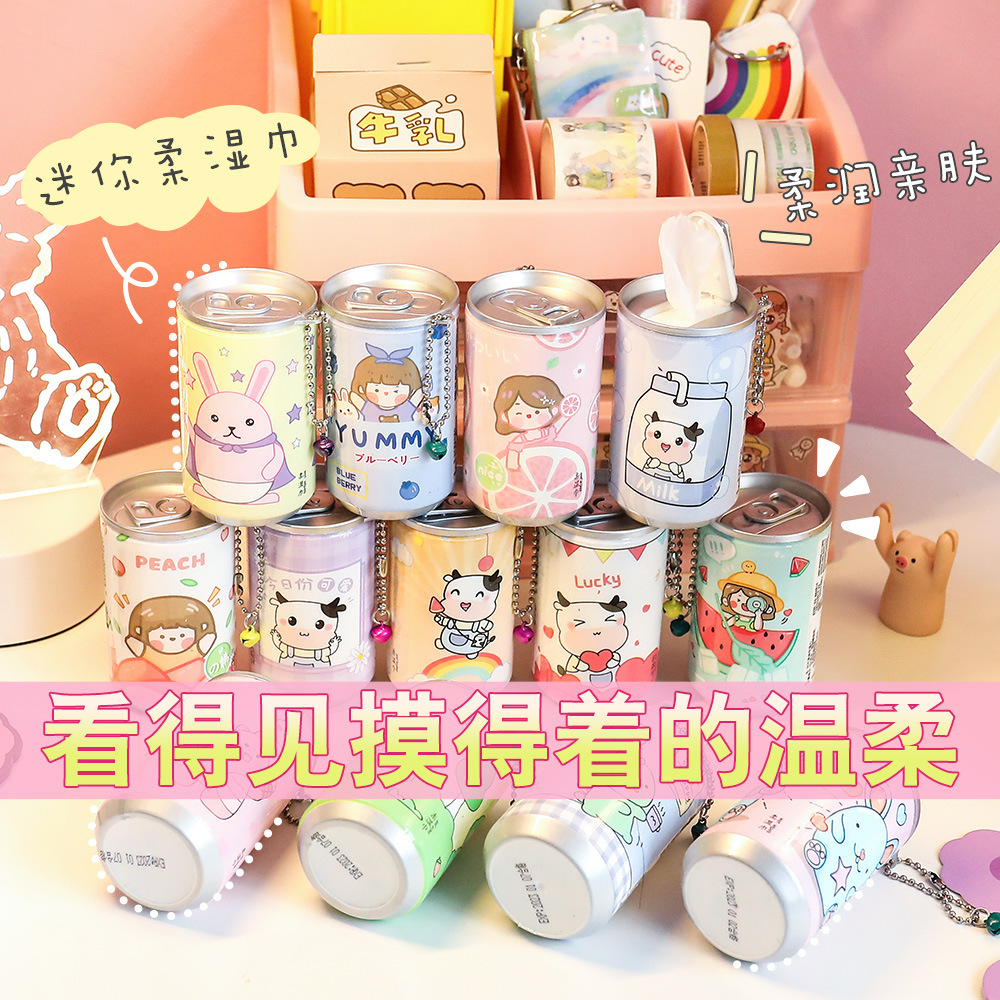 Beverage can wet wipes 30-pack travel portable mini disposable wet wipes bucket cleaning and hygiene wet wipes wholesale pic 4
