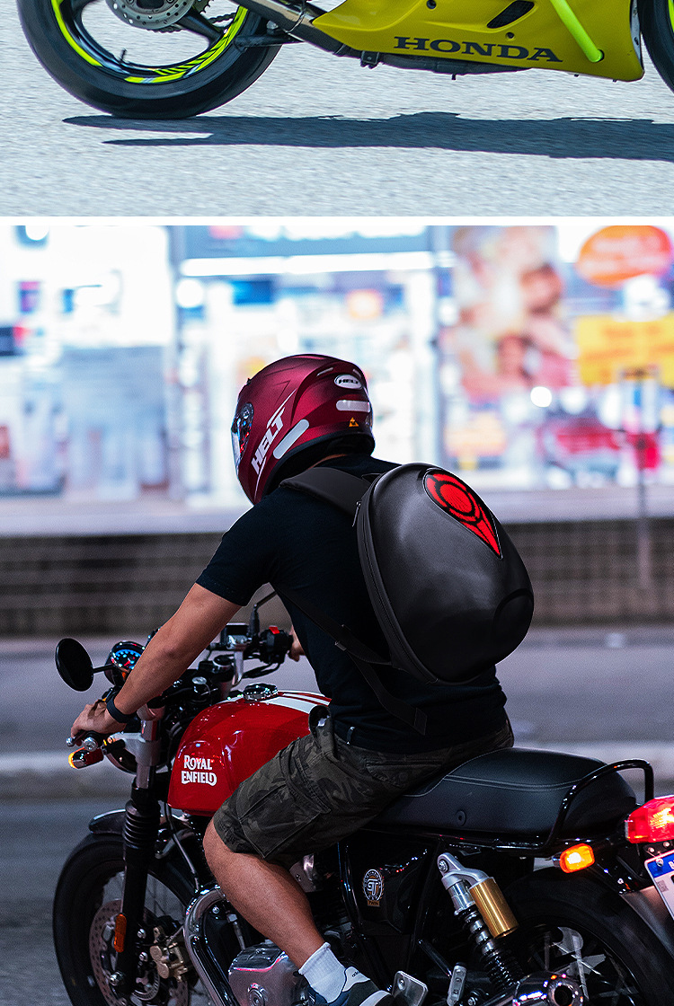 loy机车LED背包户外骑行包休闲发光眼睛包硬壳防海洋之心头盔包详情14