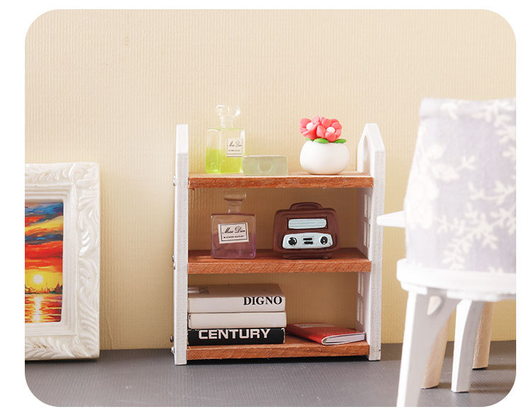 微缩食玩收纳置物架层列架子书架迷你模型1:12分ob11 dollhouse详情7