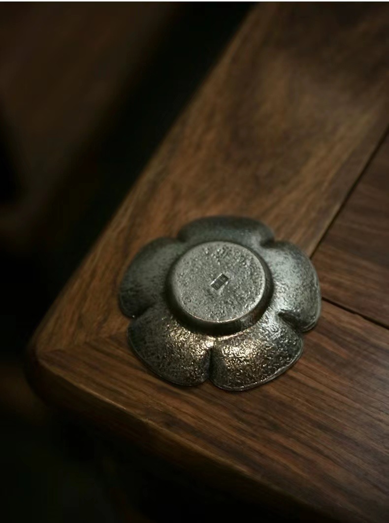 厂家直销铜合金杯垫 功夫茶具配件茶道茶托杯托 日式杯托详情3