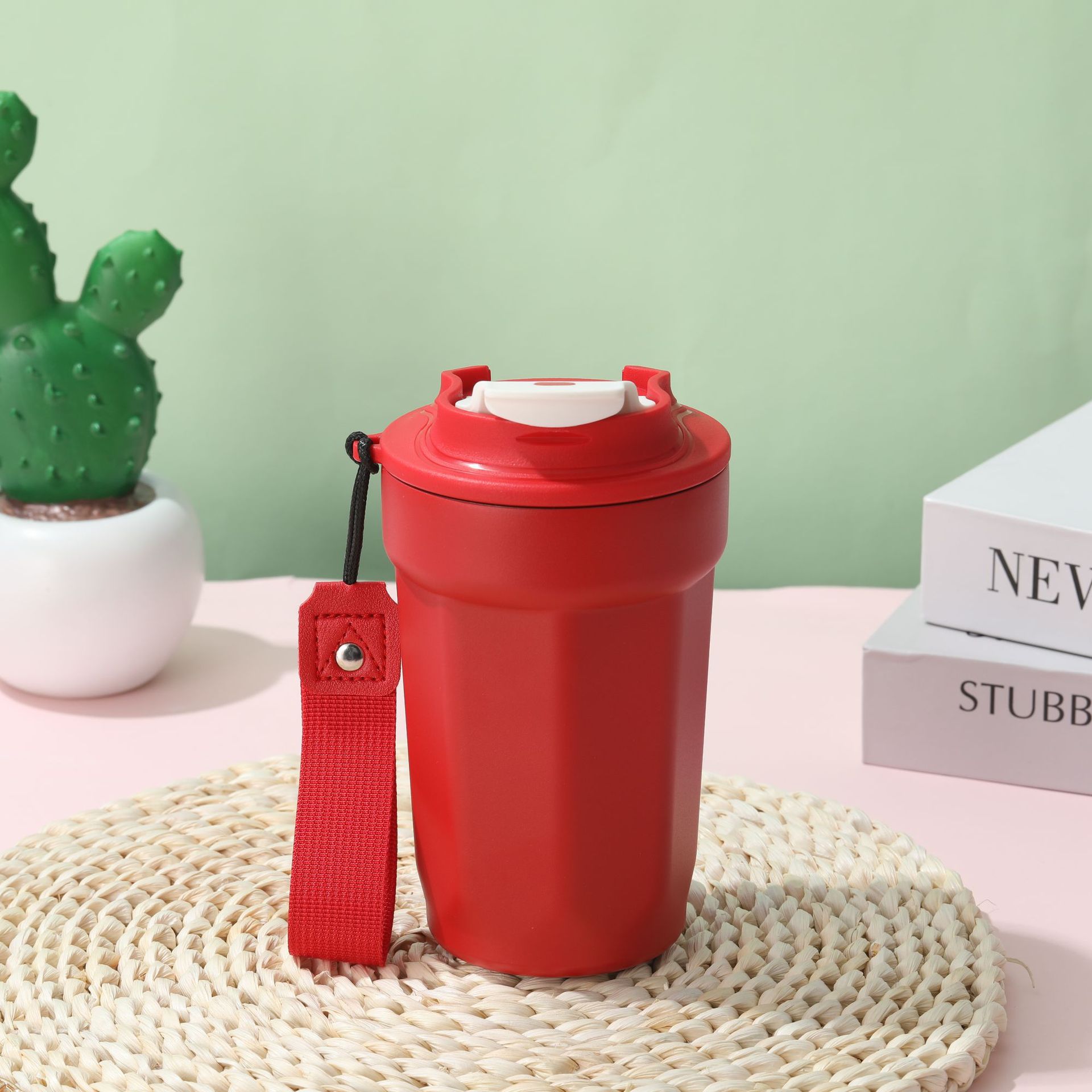 New 316 stainless steel insulated cup, portable double-drinking octagonal coffee cup, outdoor sports portable cup, car water cup pic 6