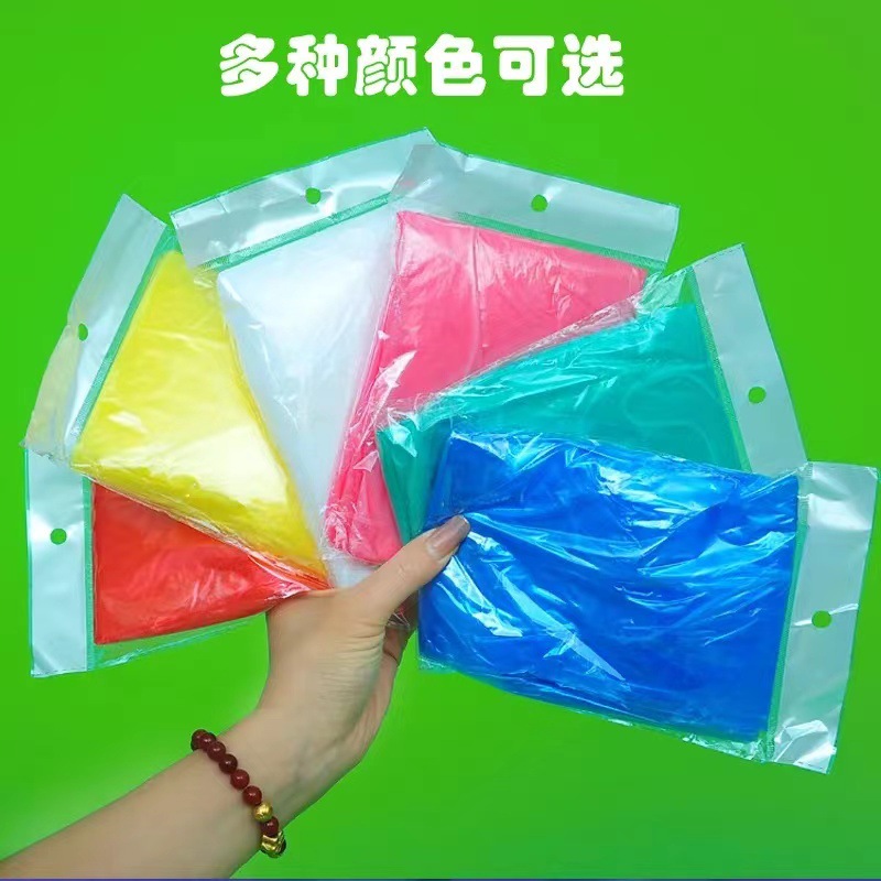 一次性PE聚乙套衫旅游漂流演唱会防汛抗台应急工地皮筋帽绳雨衣详情7