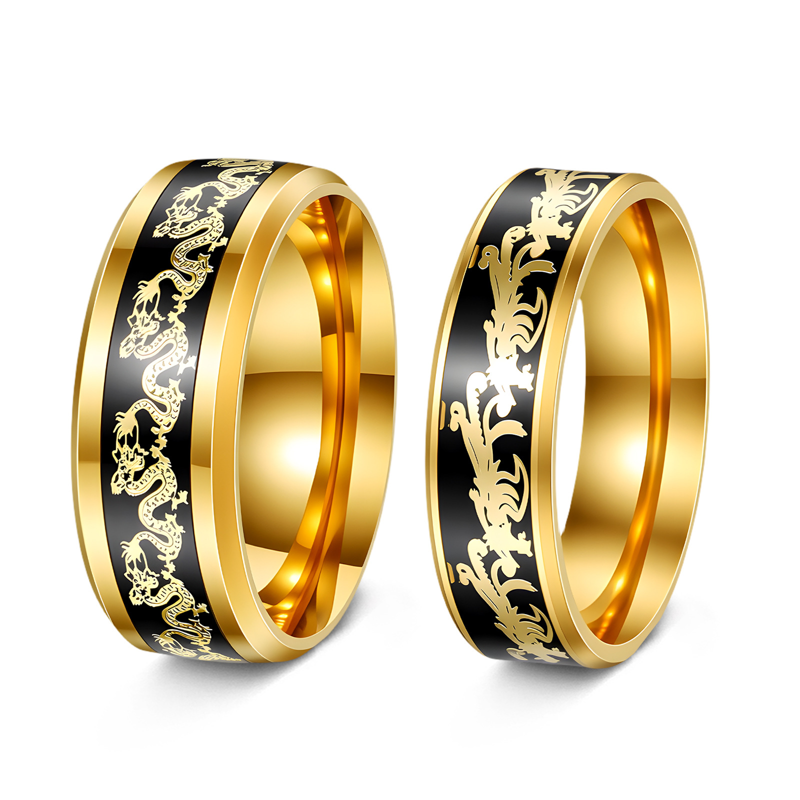 New accessories from Amazon in Europe and America: couple rings, wedding rings, Chinese-style zodiac year rings, Chinese dragon rings, and phoenix rings pic 7