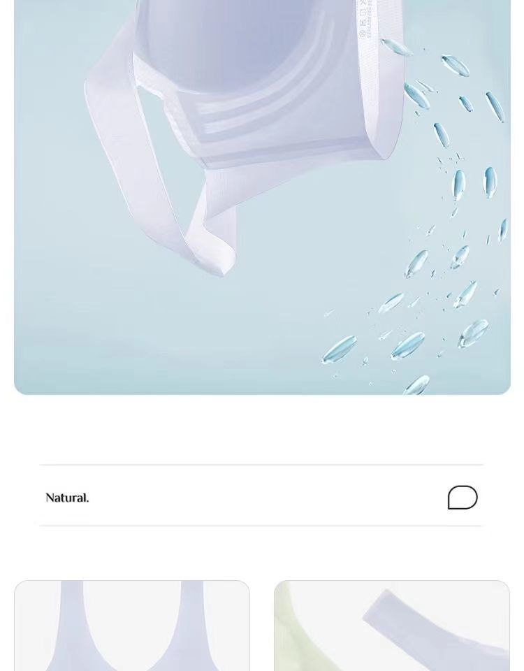 Cool and seamless lingerie for women in summer, ultra-thin summer small chest gathering bra, no steel rims, vest style sports bra cover pic 18