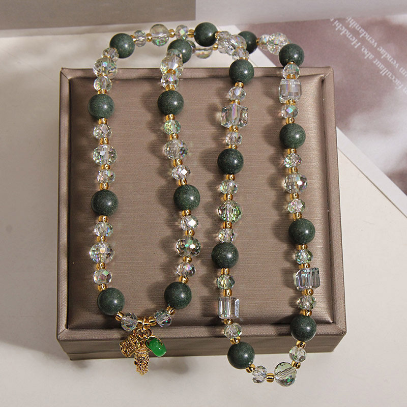 合香珠水晶多圈手链女款轻奢小众平安扣吊坠手串送闺蜜礼品饰品手饰详情7