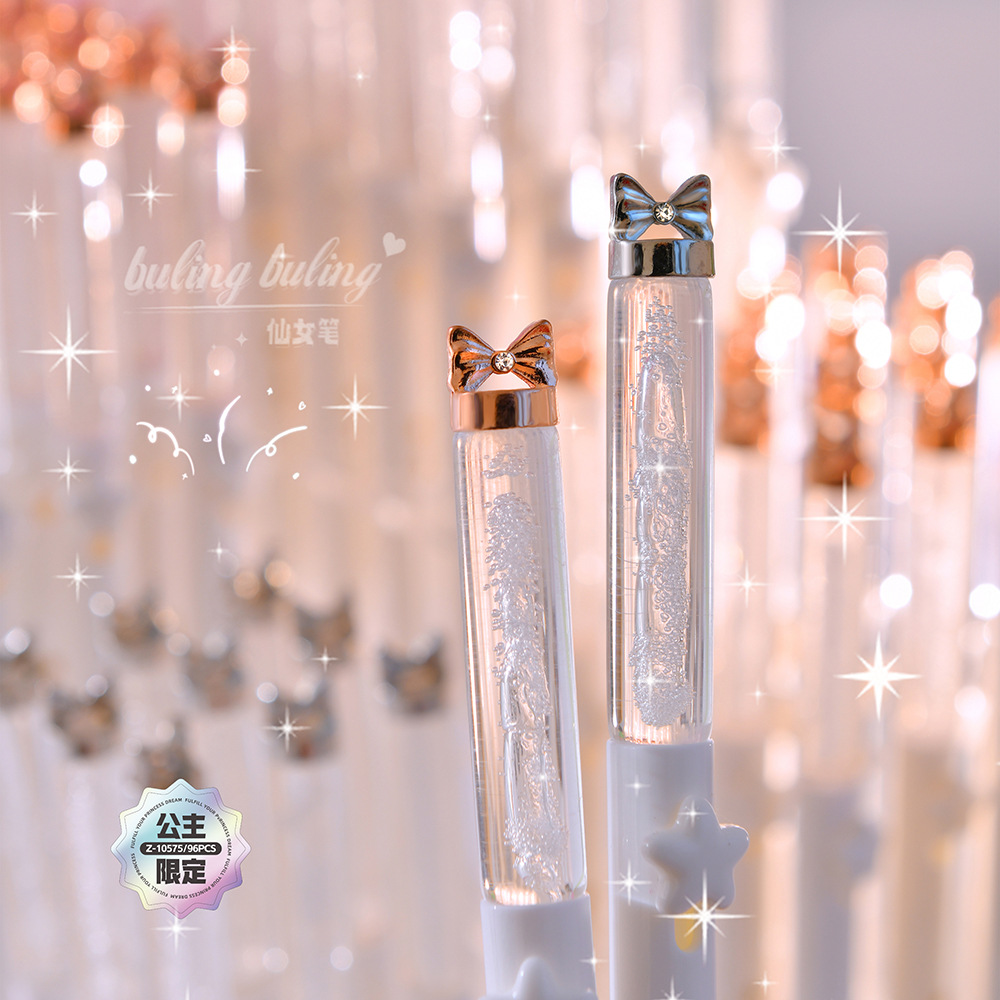 Dreamy butterfly-shaped transparent water drop pen, flower pen, beaded pen, beautiful advertising pen, DIY beaded pen pic 18