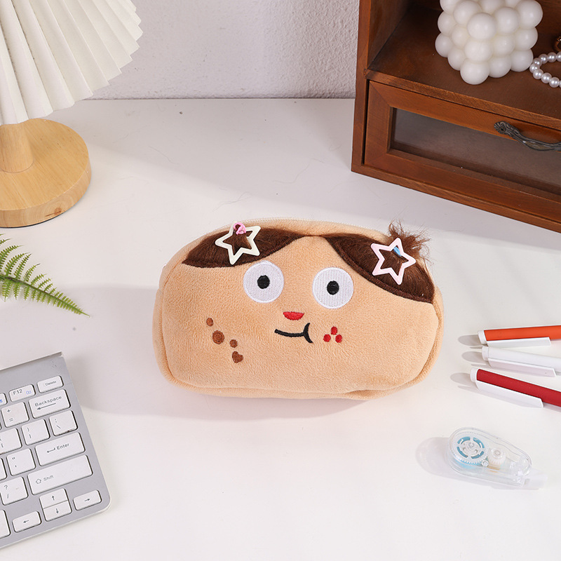 2025搞怪丑萌可爱卡通毛绒大容量笔袋学生创意文具收纳收纳袋ins详情14