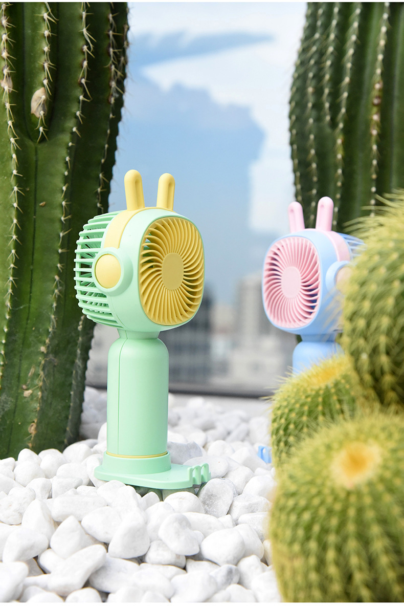 创意手持小风扇卡通迷你便携USB充电学生礼品制作logo电扇批发厂详情23