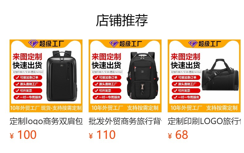 批发跨境总裁双肩包背包电脑包商务通勤大容量出差旅行包学生书包详情1