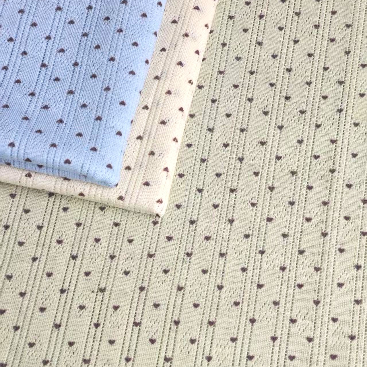 春夏针织提花碎花印花面料童装吊带家居服DIY布料居家布艺绣品详情2