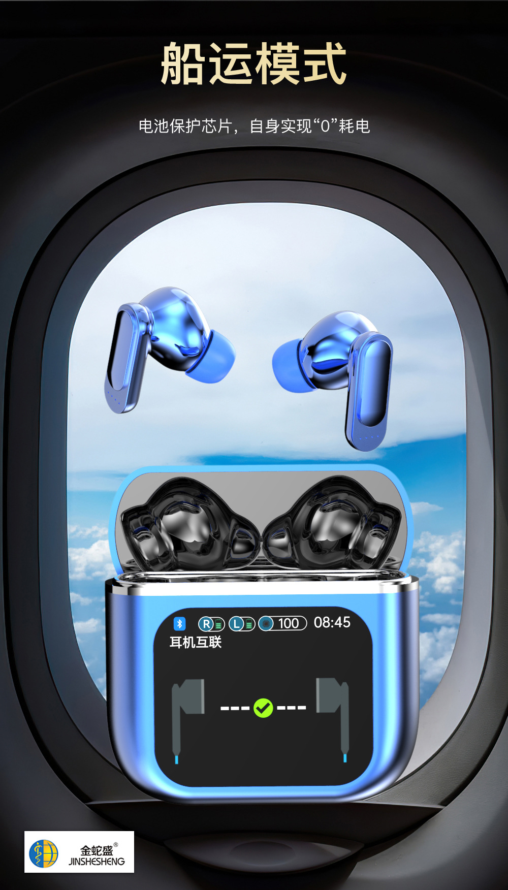 New touchscreen Bluetooth headphones with long-lasting battery life, ANC+ENC intelligent noise cancellation, LED screen in-ear TWS headphones pic 13