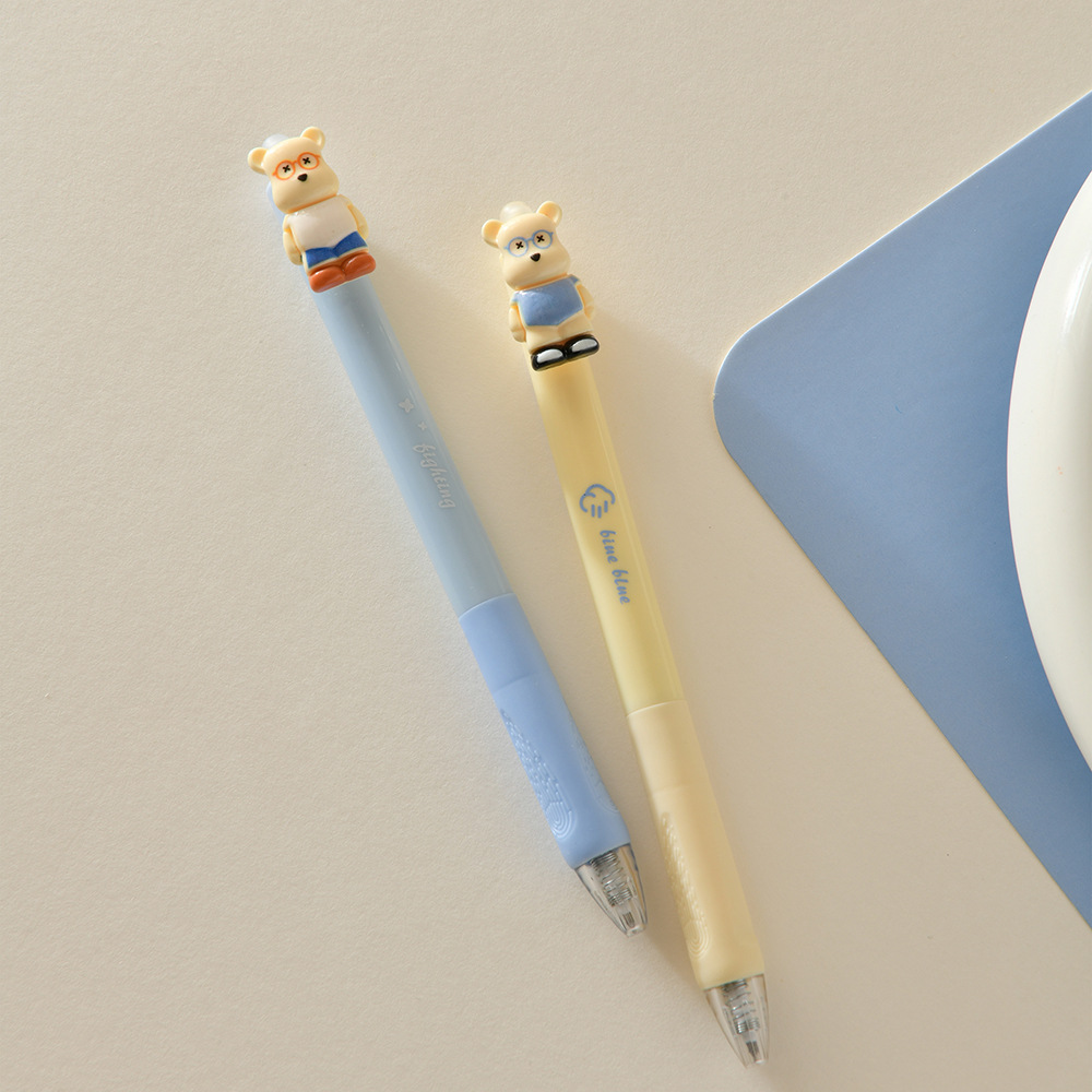 Chenxi Glasses Bear is so good. It can be erased by pressing. The gel pen has a soft grip and a crystal blue pen core. It has a high appearance level. The practice pen is ST smooth pic 21