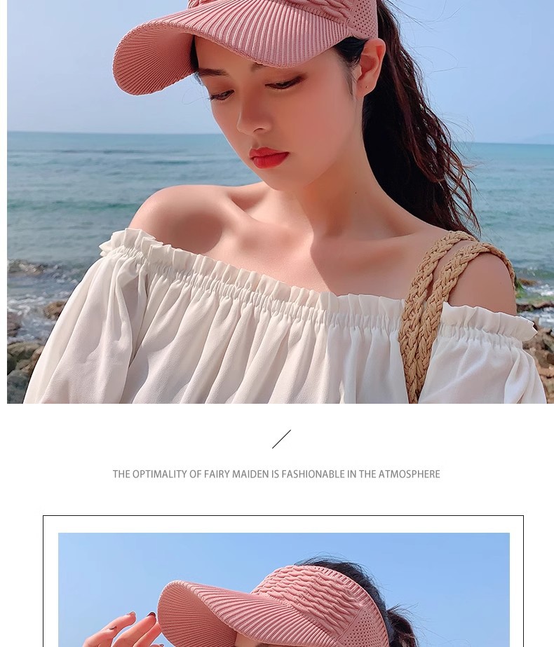 Summer sun hat for women, 2025 new style running sun protection cap, wide-brimmed sports cap, spring and autumn open-top sun hat pic 10