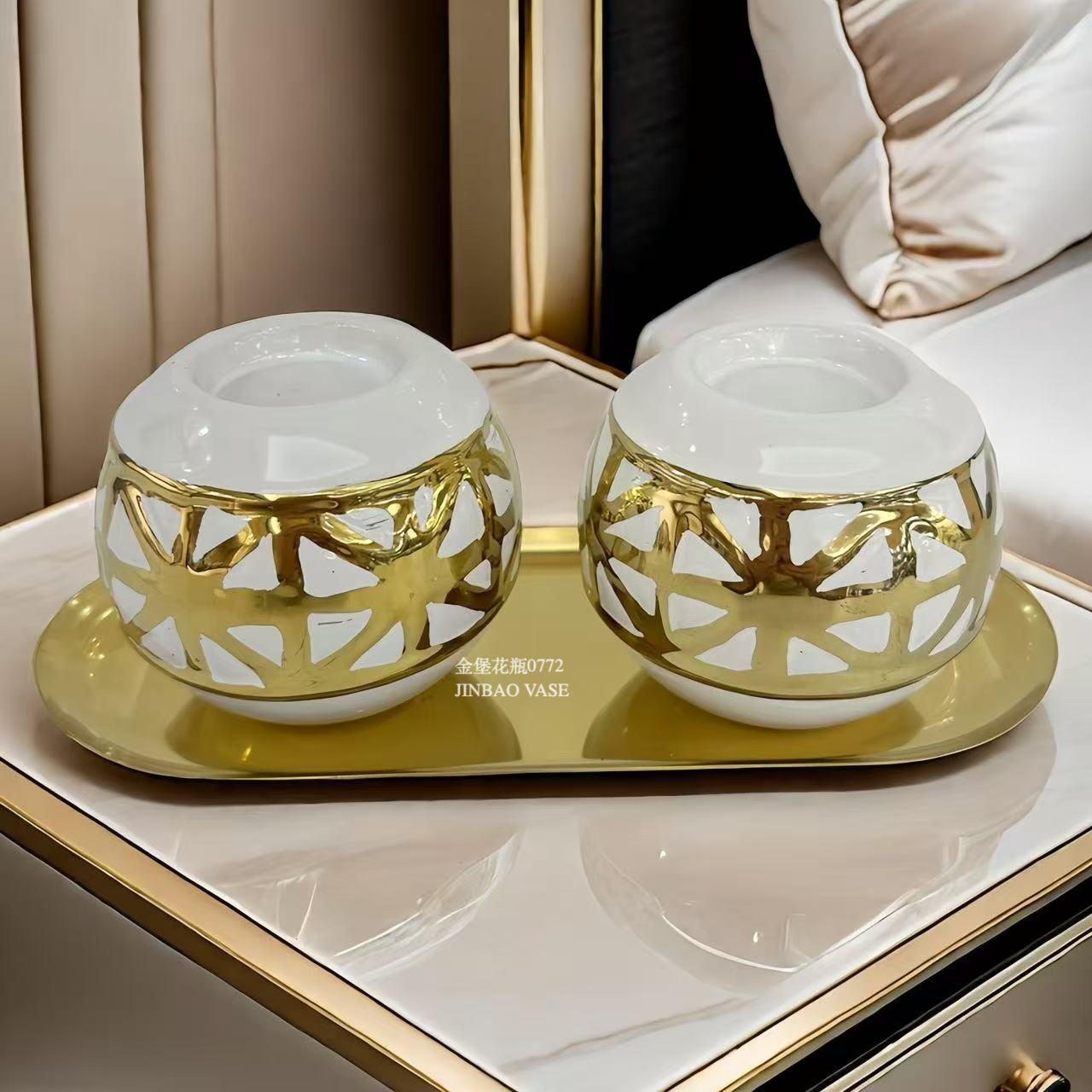 Nordic creative ceramic vases, rotating aesthetic ornaments, high-end living room entrance hall tabletop, dining table, dried flower decorations pic 31