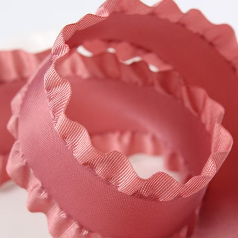 3.8厘米涤纶裙边带荷叶边50码每卷服装饰品辅料蝴蝶结礼品包装丝详情7