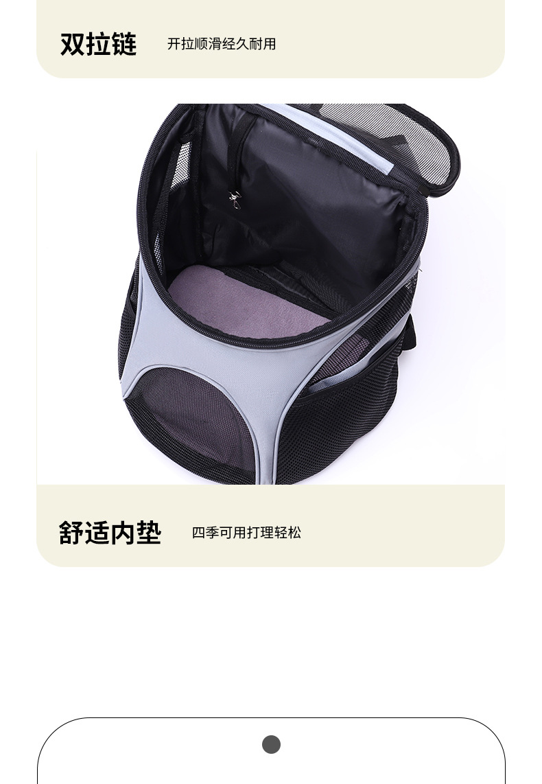 Rongka Pet Cross-border Pet Bag, Portable Bag for going out, Cat and Dog Backpack, Foldable pet chest Breathable Pet Backpack pic 8