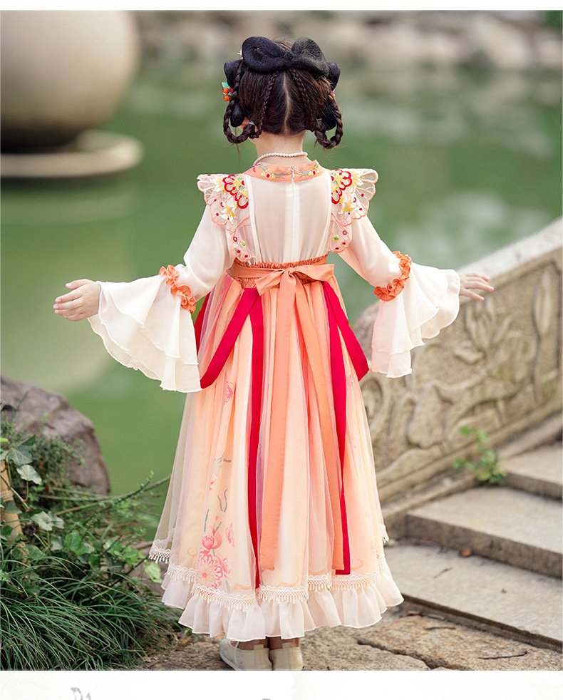 Y汉服女童夏装中国风薄款襦裙古装连衣裙超仙小女孩夏季儿童唐装详情14