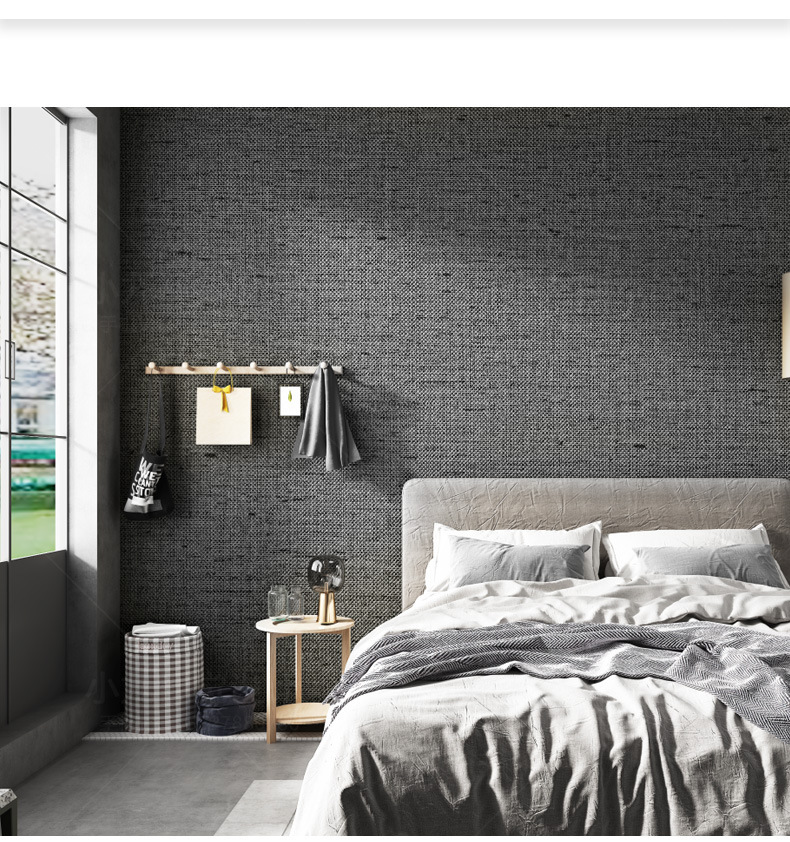 亚麻墙布无缝全屋墙纸自粘防水防潮卧室电视背景墙贴装饰遮丑壁纸详情9