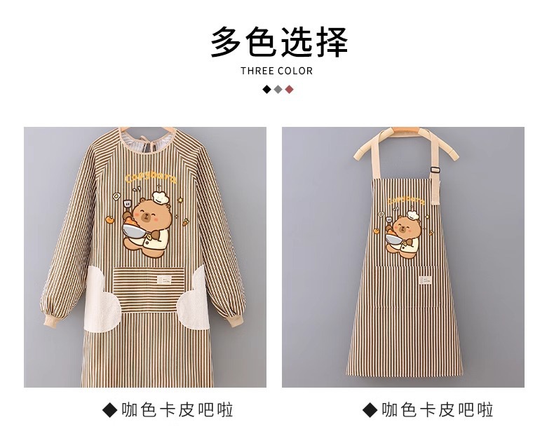 2025新款罩衣家用厨房围裙女可爱时尚做饭反穿护衣大人长袖工作服详情14