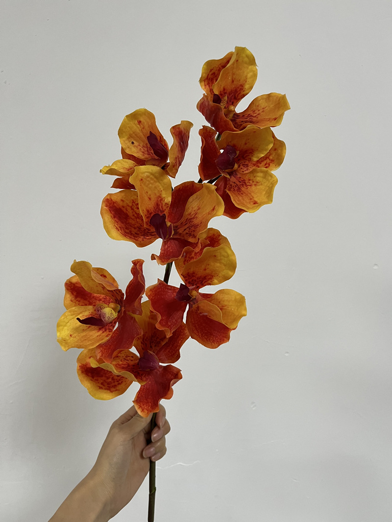 高品质仿真花手感万代兰婚庆家居装饰花软装插花胡姬兰胸花手捧花详情12