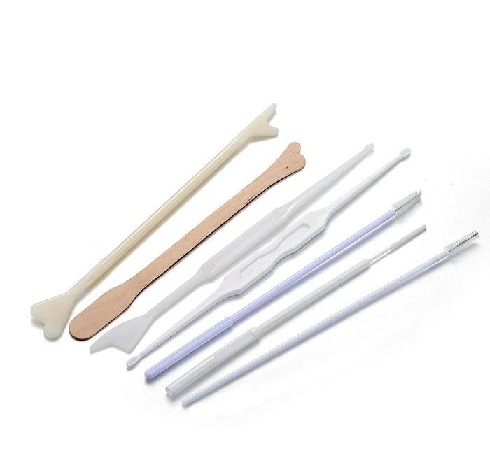 跨境专供一次性女性妇科取样器采样试剂套装英文包装木质宫颈刮片详情4