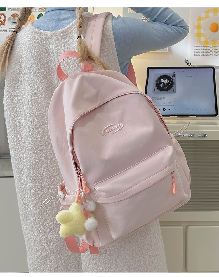 日系ins休闲校园小书包女高中大学生初中女生双肩包轻便旅游背包详情8