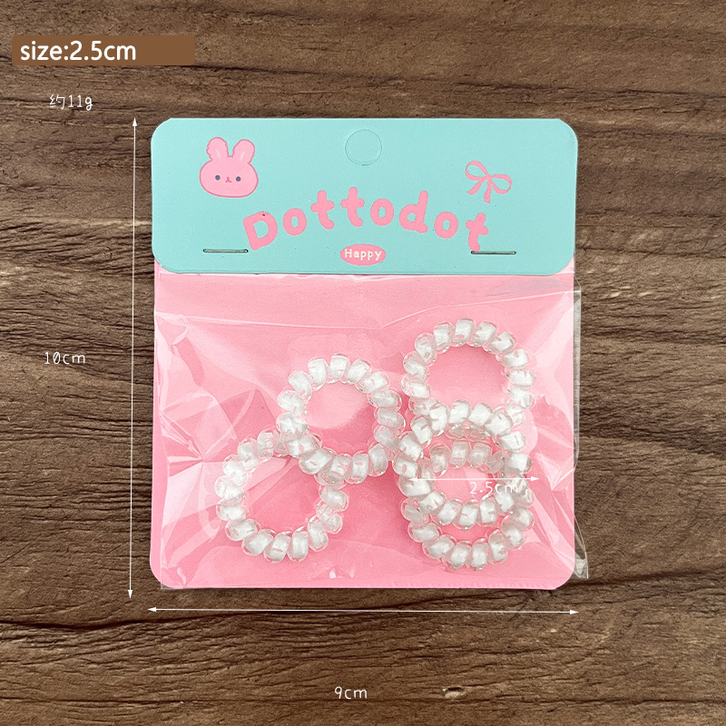 Thumb color mini telephone line hair band, hair accessory, hair tie, high elasticity, no damage to hair, fresh and versatile hair accessory pic 7